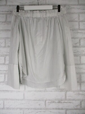 #ad Bardot top blouse 8 womans white black stripe off shoulder BNWT Cotton Nylon AU $35.00