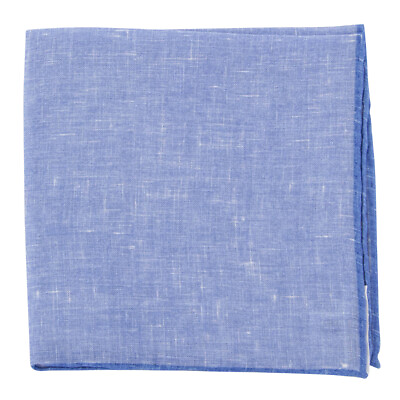 #ad Fiori Di Lusso Blue Solid Linen Pocket Square 12 3 8quot; x 12 3 8quot; 816 $29.00