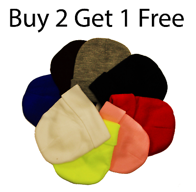 #ad 🔥🎨Beanie Hat Cap Cuff Solid Color Ski Skull Winter Warm Slouchy Men Women 🎨🔥 $6.99