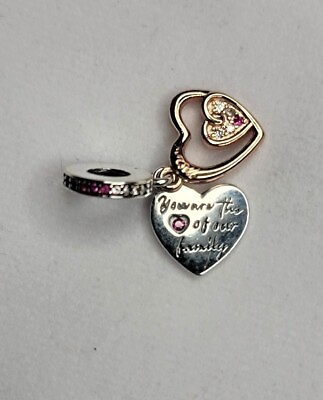 #ad 🔅 AUTHENTIC STERLING SILVER quot;YOU ARE THE LOVE OF OUR FAMILYquot; CHARM $19.99