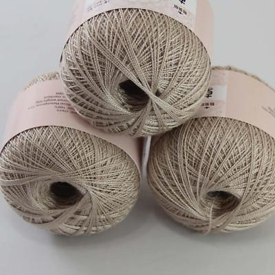 #ad Sale Cotton Crochet Yarn No.8 Craft Tatting Hand Knit Embroidery 50grX3Balls 121 $10.35