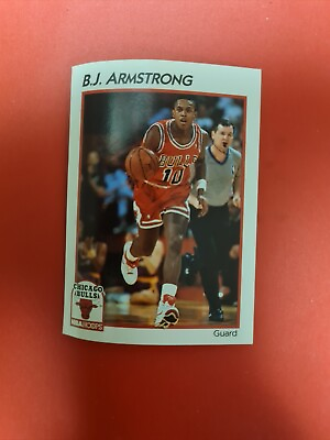 #ad Guard B.J Armstrong Chicago Bulls Player 1991 Basketball NBA Hoops Card $39.99