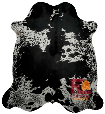 #ad Cowhide Rug Authentic Black and White Premium Quality Large 6#x27; x 7#x27; $155.00