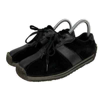 #ad Clarks Originals Sneakers Womens 7 Black Suede Lace Up Comfort Shoes 31876 $20.00