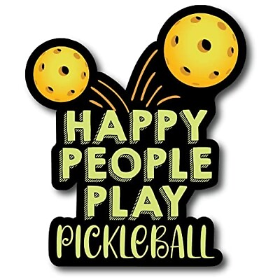 #ad Happy People Play Pickleball Magnet Decal 5x6 Inch Automotive Magnet $7.99