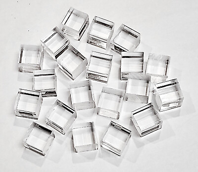 #ad 20 Pieces 3 4” x 3 4quot; x 3 4” Clear Square Acrylic Plexiglass Plastic Cubes Rod $19.97