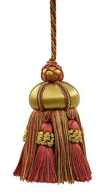 #ad Key Tassel accented with Crown Tassels Color# LX07 Sold Individually $10.59
