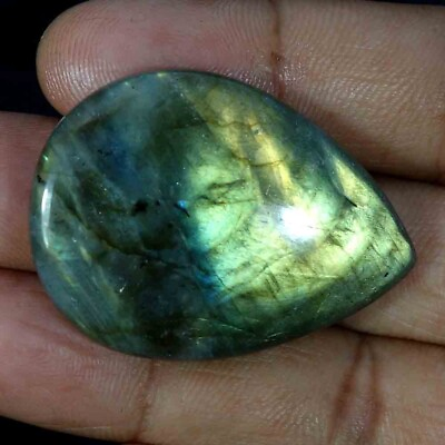 #ad 71.10Cts Brilliant Stone Multi Fire Spectrolite Labradorite Cabochon Loose Gems $5.98