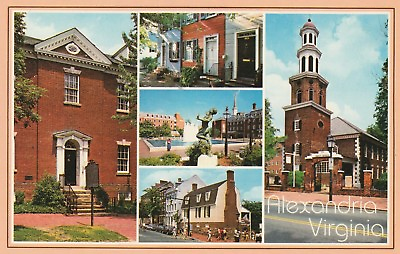 #ad *Virginia Postcard quot;Scenic Views..Alexandria VA.quot; Mini Pictures on 1 Postcard $4.62