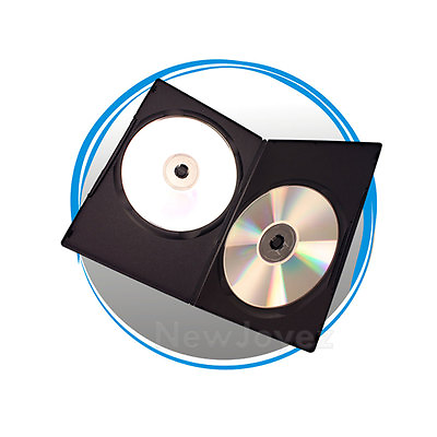#ad 25 pcs Black 7mm Slim Double 2 Disc CD DVD Movie Case Storage Box $16.90