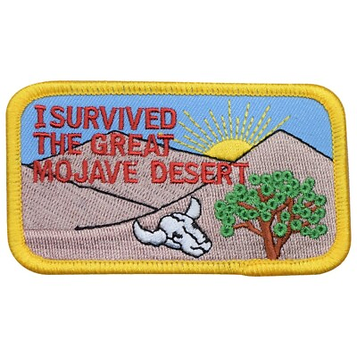 #ad Mojave Desert Patch California Desert Joshua Tree Skull 3 5 8quot; Iron On $4.99