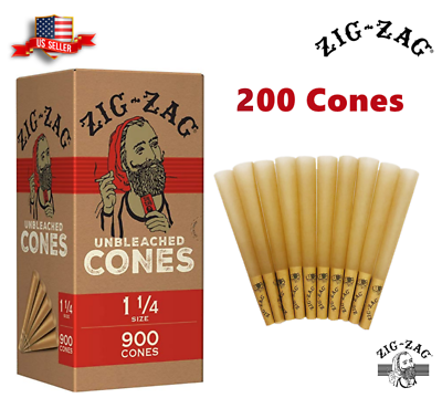#ad Zig Zag® Unbleached Paper Cones 1 1 4 Size 200 Pack Fast Shipping $24.25