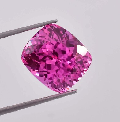 #ad 14 x 10 mm Flawless 5.8 Ct Natural Pink Morganite Gemstone Cushion GIT Certified $30.68
