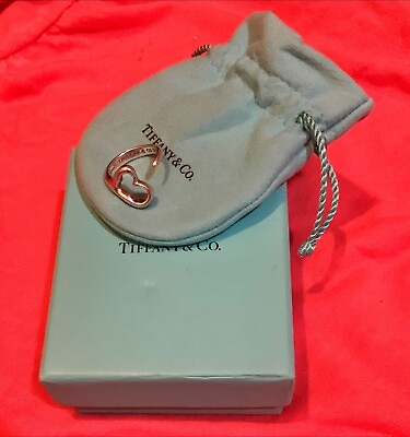 #ad Tiffany amp; Co. 925 Elsa Peretti Sterling Silver Size 7 Heart Ring $125.00