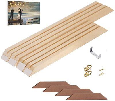 #ad DIY Canvas Frame Stretcher Bars Solid Wood Canvas Kits with Accessories $79.99