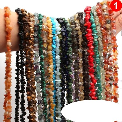#ad Stone Shape Multicolor Bead Fashion Women Garnets Gravel Jewelry Beads 34inch $8.40