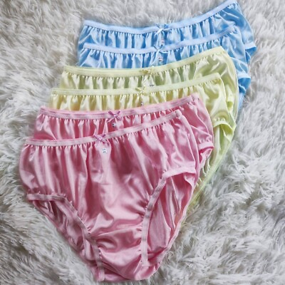 #ad 6 Bikini Panties Women Mens Underwear Light Nylon Silky Soft Briefs Hip38quot; 42quot;XL $33.00