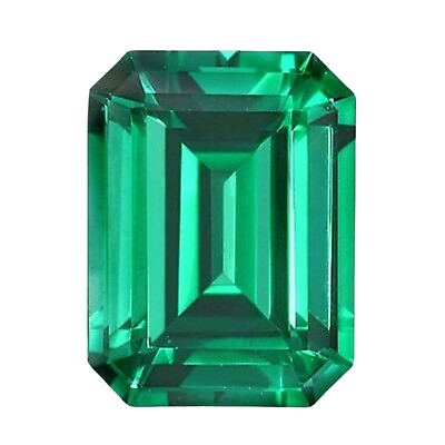 #ad Emerald Octagon Faceted Loose Gemstone 14x10 mm 7.5 Cts Vivid Cut Gemstone $39.98