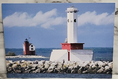 #ad Postcard. Round Island Light. Mackinac Island Michigan. Unposted. $4.00