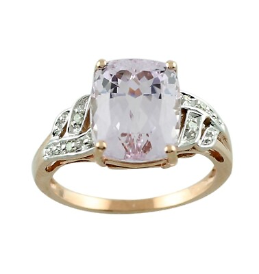 #ad Kunzite Gemstone Cocktail Pink Ring Size 7 925 Sterling Silver Indian Jewelry $208.80