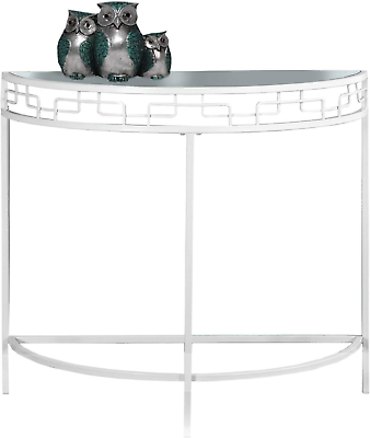 #ad Monarch Specialties I Metal Hall Console Accent Table 36 White $114.14