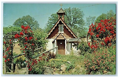 #ad c1960 Scenic View Little Wedding Chapel Rough Ready California Unposted Postcard $9.95