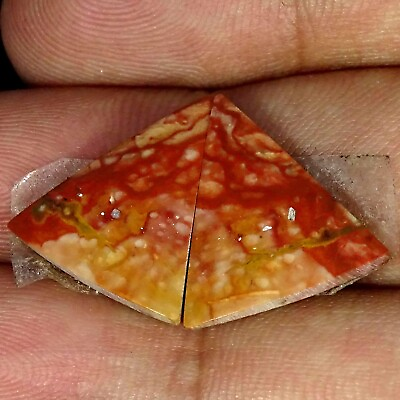 #ad Natural Jasper Gemstone 10.00 Cts Loose Fancy Cabochon Pair Africa 15X19X3MM $5.63