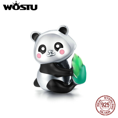 #ad Soild 925 Sterling Silver Lovely panda cub Pandant Charm Jewelry for Women Wostu $10.77