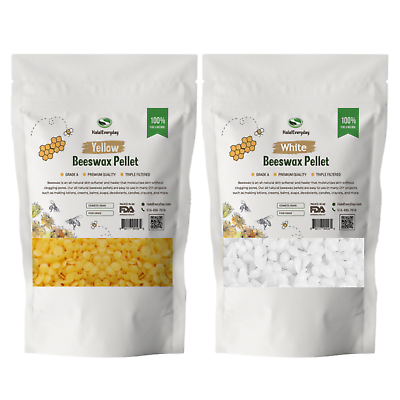 #ad Beeswax Pellets White amp; Yellow 100% Pure Organic Pastilles Beads Bulk Wholesale $49.95