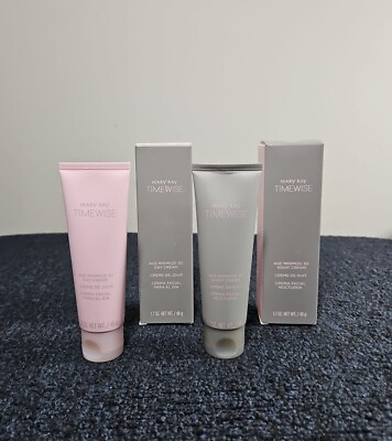 #ad NEW Mary Kay Timewise Age Minimize 3D Day amp; Night Cream Combo To Oily 1.7 Oz Ea. $31.49