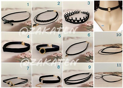 #ad Gothic Black Lace Velvet Choker Collar Necklace Women US Seller $2.99