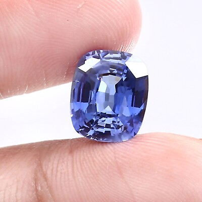 #ad AAA Natural Flawless Ceylon Blue Sapphire Loose Cushion Gemstone Cut 12x10 MM $55.64