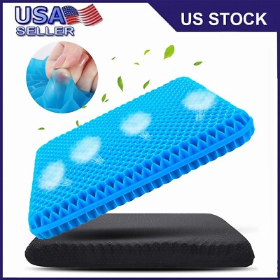 #ad Gel Seat Cushion Double Thick Egg Seat Cushion Non Slip Cover Breathable Design $16.89