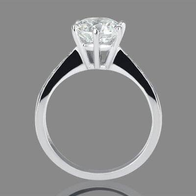 #ad 2 1 2 Carat D SI1 Natural Diamond Engagement Ring Round Cut 18K White Gold $5173.95