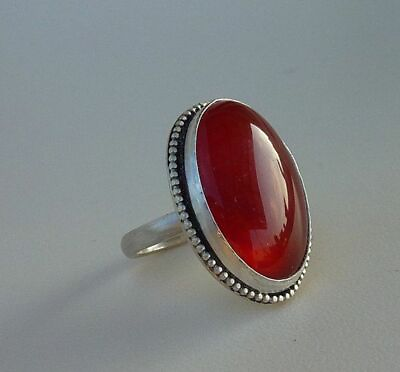 #ad Carnelian 925 Sterling Silver New Year Ring Jewelry All Size CK 196 $12.90