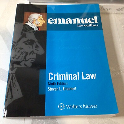 #ad Emanuel Law Outlines for Criminal Law by Steven L Emanuel:New 9th Edition Unused $50.00