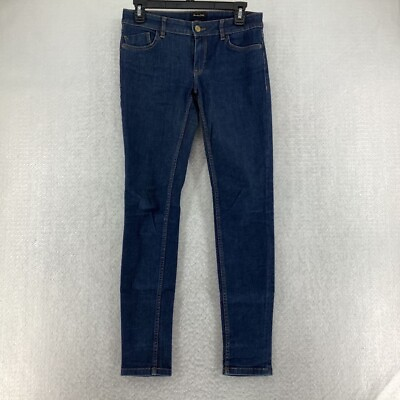 #ad Massimo Dutti Womens Slim Skinny Jeans Blue Stretch Medium Wash Pockets Denim 6 $27.99