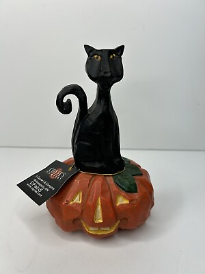 #ad Coyne’s amp; Company Halloween Black Cat Pumpkin Jack O’ Lantern David Frykman $40.00