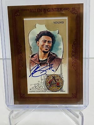 #ad 2023 Topps Allen amp; Ginter Bryce Young Framed Mini Auto MA BY Heisman #1 NFL Pick $199.00