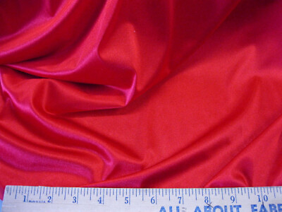 #ad Fabric Nylon 40 Denier Tricot Stretch Red 108 inch wide TR06 $2.99