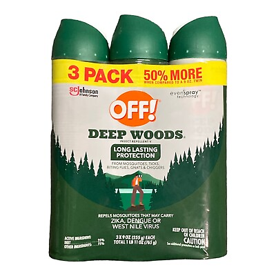 #ad OFF Deep Woods Insect Repellent 9 oz Pack of 3 $24.99