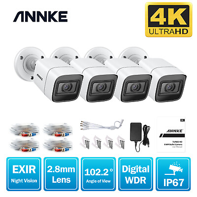 #ad ANNKE 8MP 5MP 1080P IR Night Vision Home Outdoor Security Camera for CCTV System $98.99