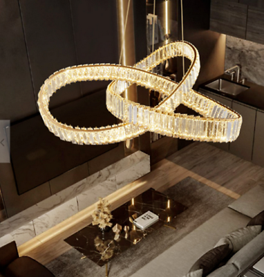 #ad Luxury K9 Crystal Chandelier Ceiling Lamp Twist Flower Light LED Round Fixture $352.38