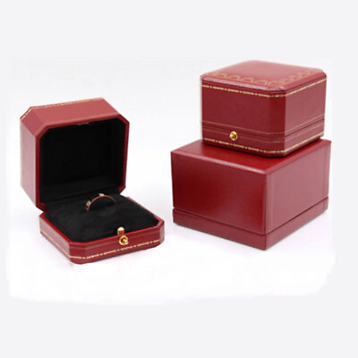 #ad Luxury Vintage Design Engagement Ring Box Octagonal Gift box Red US Stock $14.99
