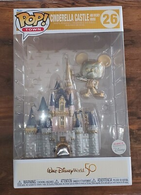 #ad Funko Pop Town: Disney Cinderella Castle and Mickey Mouse Gold Disney $39.99