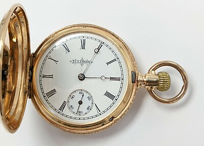 #ad 14 KT Gold Ladies Illinois Pocket Watch Sears Roebuck amp; Co. 17 Jewels $995.00