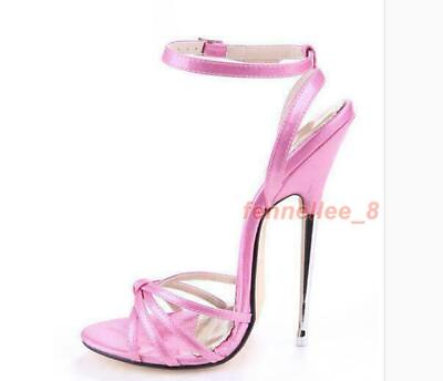 #ad Women#x27;s Sexy 20cm Metal Stilettos Cross Dresser Strappy Sandals Shoes $57.49