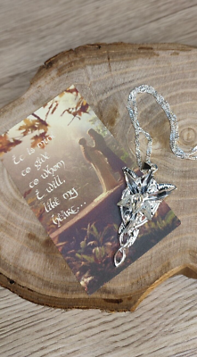 #ad Personalised Arwen Evenstar Necklace w message in Elvish font Lord of the Ring GBP 18.90
