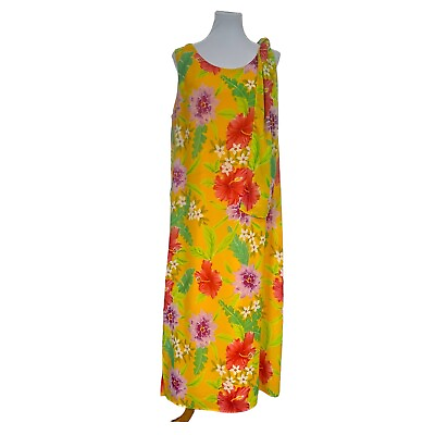 #ad A Wild Thyme Boho Floral Maxi Dress Tropical Hawaiian Women#x27;s Size 18 Sleeveless $49.99