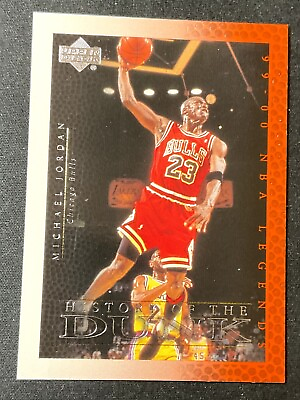 #ad MICHAEL JORDAN 2000 01 UPPER DECK HISTORY OF THE DUNK #67 HOF Chicago Bulls $3.59